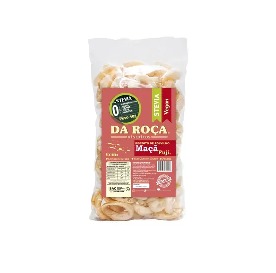 Biscoito de Povilho da Roça Maçã 80g
