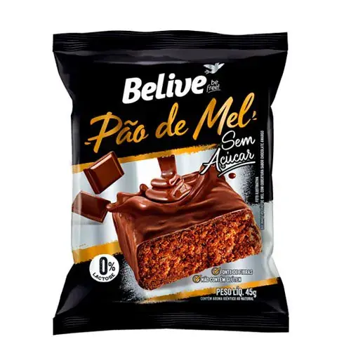 Pão de Mel Zero Açúcar Belive 45g