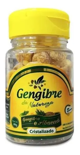 Gengibre Cristalizado com Abacaxi Natureza 40g
