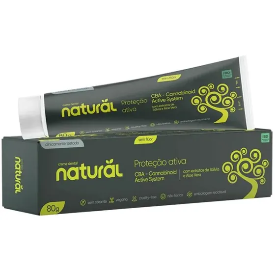 Creme Dental Natural CBA Orgânico Natural 80g