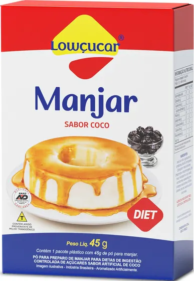 Manjar Lowçucar Zero Coco 45g