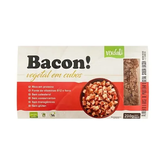 Bacon Vegetal em Cubos Verdali 200g