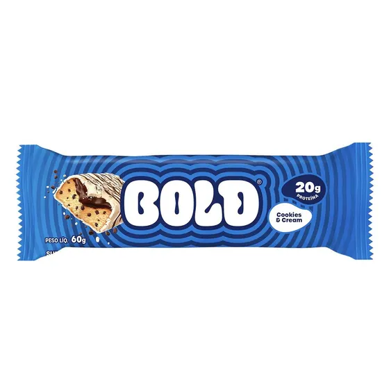 Barra de Proteína Bold Cookies e Cream 60g