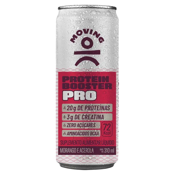 Bebida Proteica Moving Protein Booster Pro Morango e Acerola 310ml