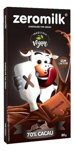 Chocolate Zeromilk 70% Cacau Puro 80g