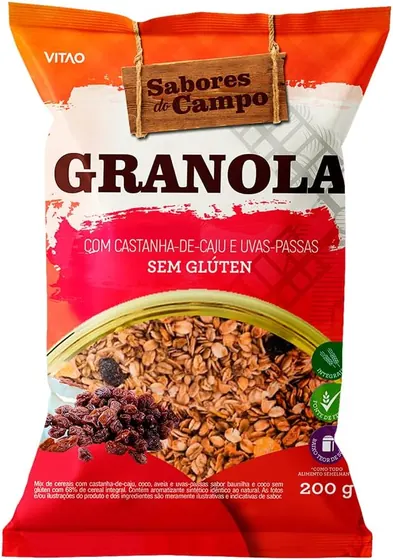 Granola sem Glúten Sabores do Campo Vitao 200g