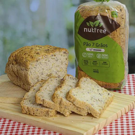 Pão 7 Grãos Vegano sem Glúten Nutfree 400g