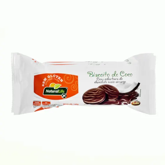 Biscoito de Coco com Chocolate sem Glúten Kodilar 140g