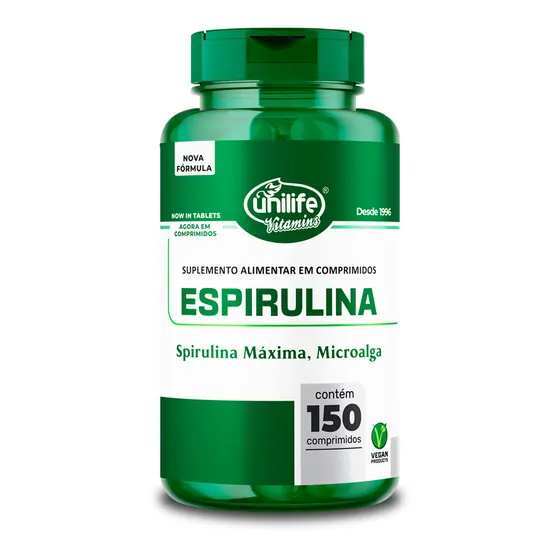 Espirulina 1000mg Unilife 150 Cápsulas