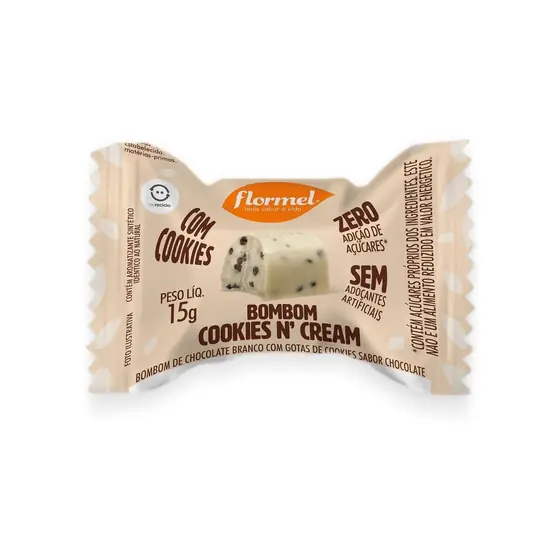 Bombom Cookies N Cream Zero Flormel