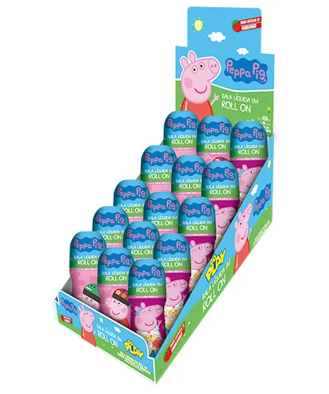 Bala Roll On Peppa Pig Morango Riclan Go Play