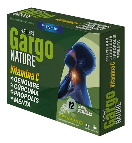 Gargo Nature Menta Vita Blue 12 Pastilhas