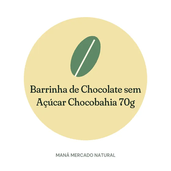 Barrinha de Chocolate sem Açúcar Chocobahia 70g