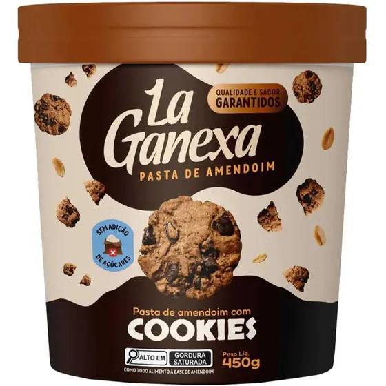 Pasta de Amendoim Cookies La Ganexa 450g