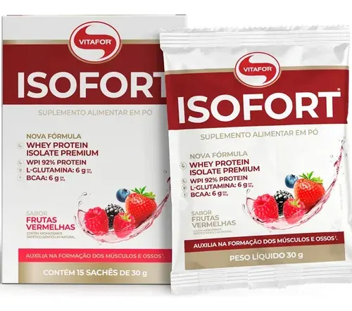 Whey Protein Isolado Vitafor 15 Sachês de 15g