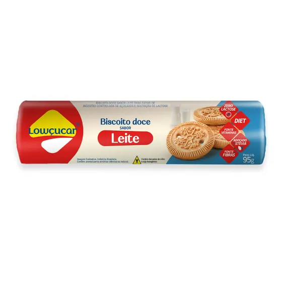 Biscoito Doce sabor Leite Lowçucar 95g