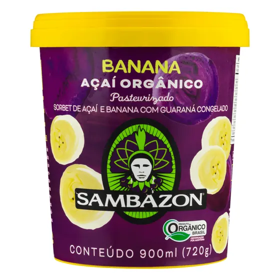 Polpa de Açaí Sambazon Banana com Guaraná 900ml