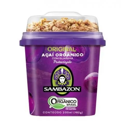 Açaí Sambazon Original com Guaraná e Granola 200ml