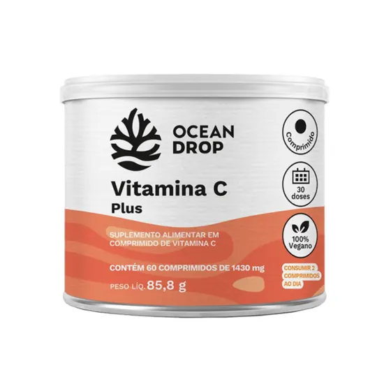 Vitamina C Plus 1430mg Ocean Drop 60 Tabletes