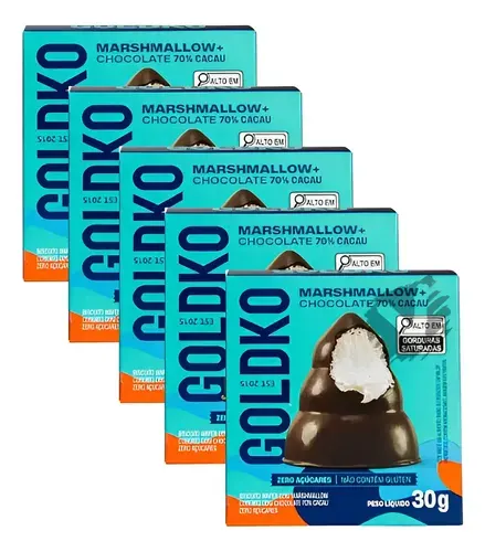 Musa de Chocolate Branco com Cookies e Marshmallow Goldko 30g
