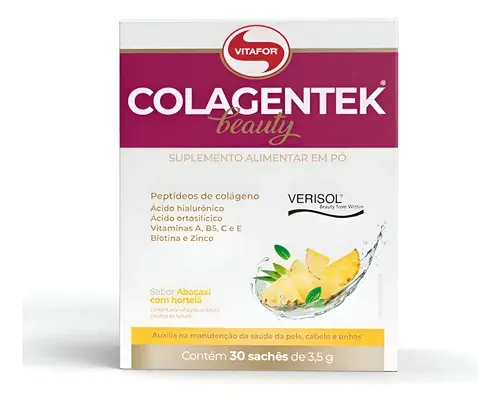 Colagentek Beauty Abacaxi com Hortelã Vitafor Sachê 3,5g