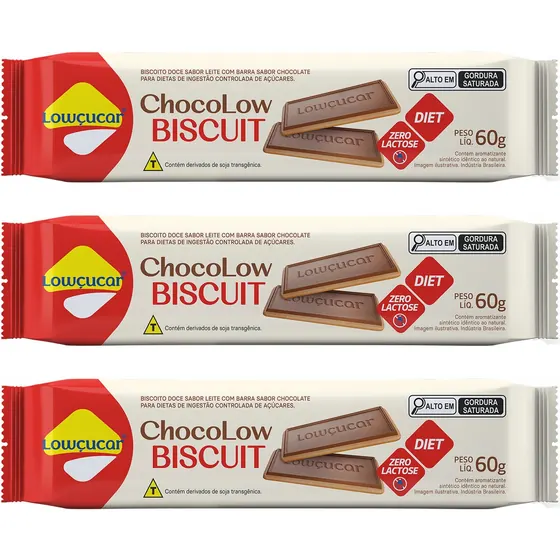 Biscuit Chocolow Lowçucar 60g