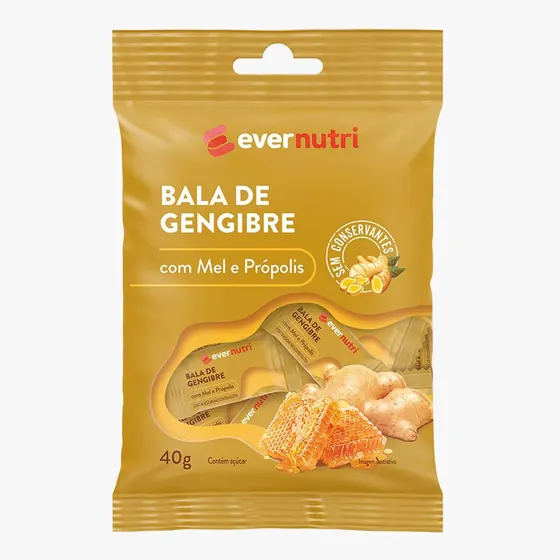 Bala de Gengibre com Mel 40g