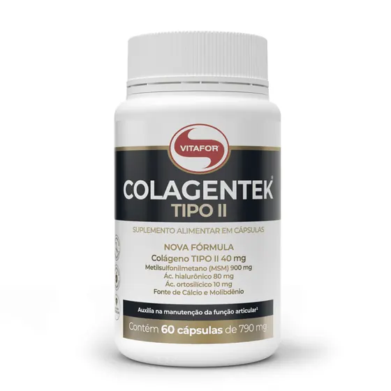 Colagentek Tipo II Vitafor 60 cápsulas 790mg