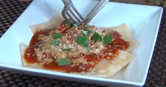 Raviole de Abóbora com Parmesão