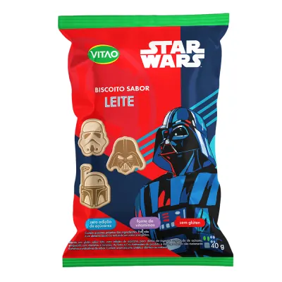 Biscoito Star Wars Chocolate sem Glúten Vitao 40g