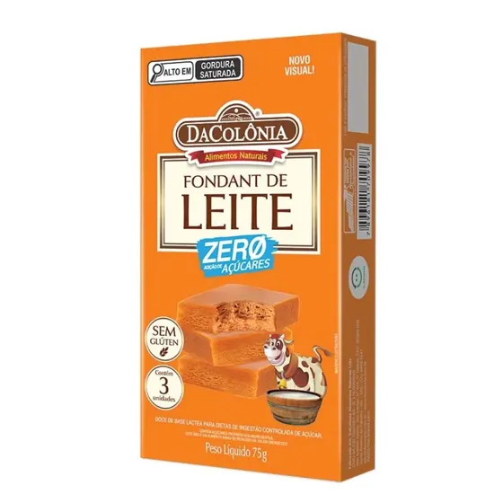 Fondant de Leite Zero DaColônia 75g