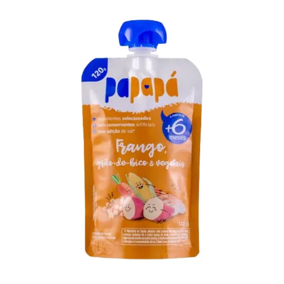 Sopinha de Frango, Grão-de-bico e Vegetais Papapá 120g
