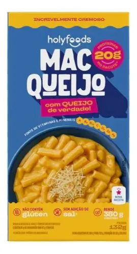 Macarrão com Queijo sem Glúten Holy Foods 132g