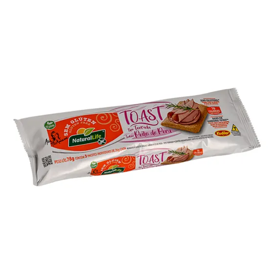 Torrada Toast Sabor Peito de Peru Kodilar 78g