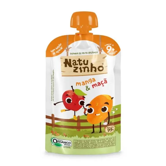 Papinha de Fruta Orgânica Natuzinho Manga e Maçã 99g