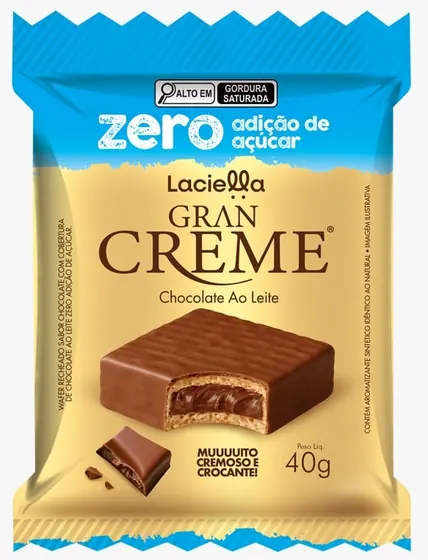 Gran Creme Zero Chocolate ao Leite 40g