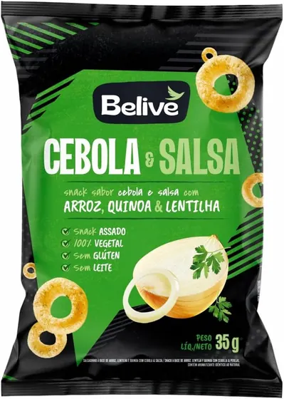 Snack de Arroz Cebola e Salsa Belive 35g