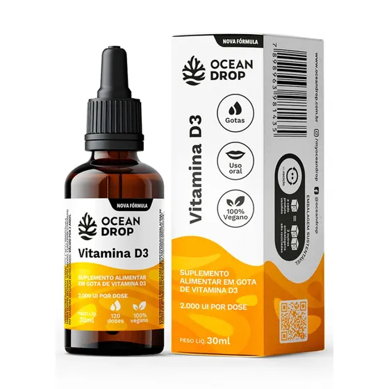 Vitamina D3 em Gotas Ocean Drop 30ml