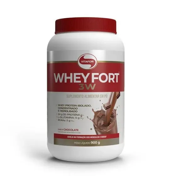 Whey Fort 3W Chocolate Vitafor 900g