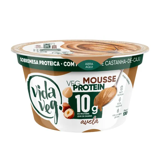 Veg Protein Mousse de Avelã VidaVeg 130g