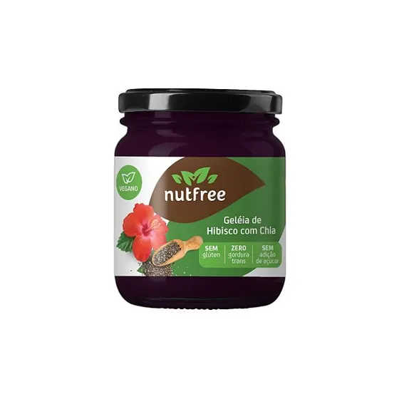 Geleia de Hibisco com Chia sem Glúten e sem Lactose Vegana Nutfree 220g