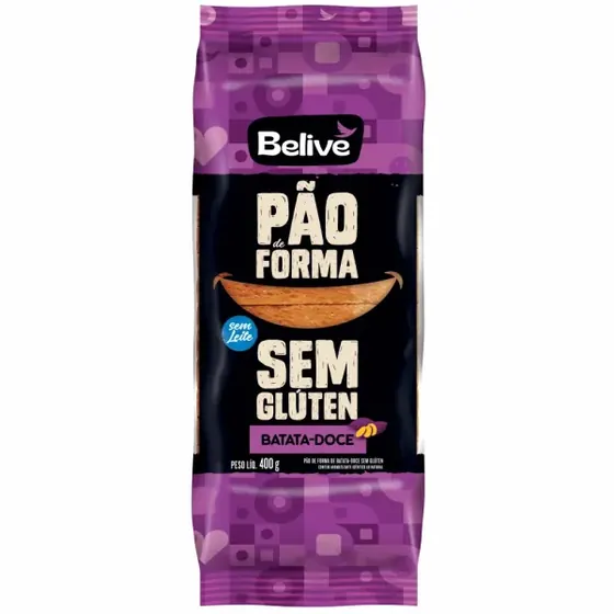 Pão de Forma de Batata-doce sem Glúten Belive