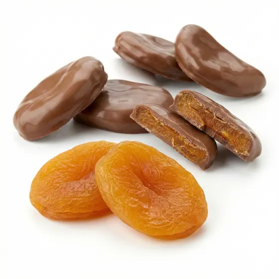 Damasco com Chocolate ao Leite
