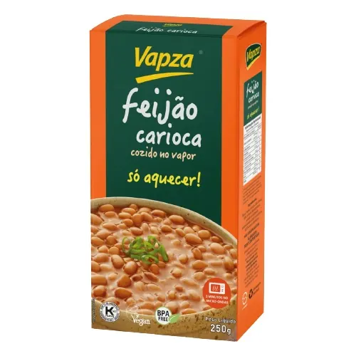 Feijão Carioca a Vapor Vapza 250g