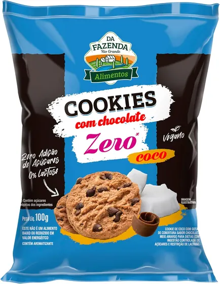 Cookies de Coco com Chocolate 100g
