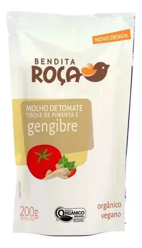 Molho de Tomate com Pimenta e Gengibre Bendita Roça 200g
