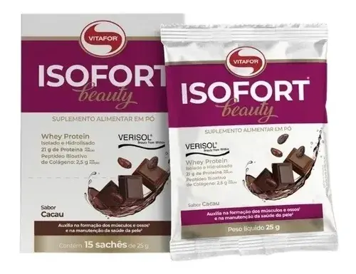 Isofort Beauty Cacau Vitafor 15 sachês de 25g