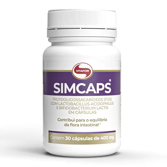 Simcaps Probiótico Vitafor 30 cápsulas 400mg