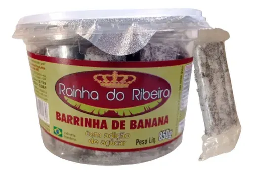 Barrinha de Banana com Açúcar em Pote