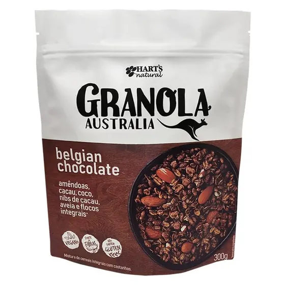 Granola Australia com Chocolate Belga Hart's 300g